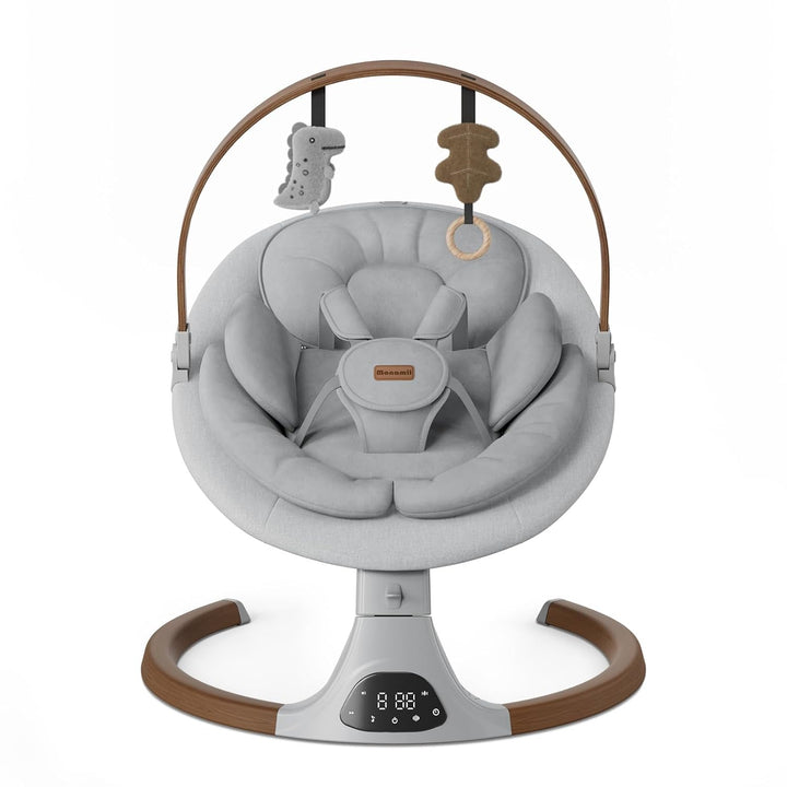 Baby Swings for Infants,  Baby Swing, Bluetooth Infant Swing with Music Speaker, 5 Speeds and Remote Control, Indoor & Outdoor Use (Beige)