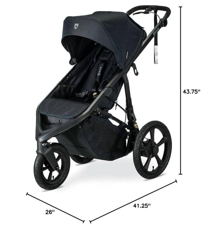 Wayfinder Jogging Stroller with Independent Dual Suspension, Air-Filled Tires, and 75-Pound Weight Capacity, Nightfall