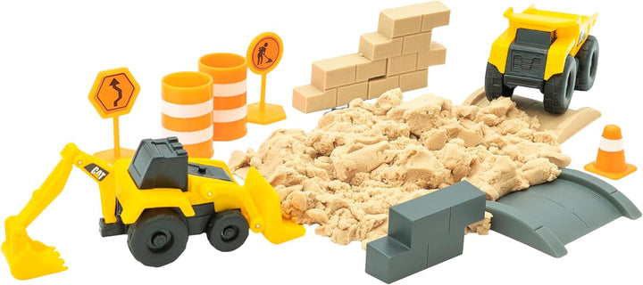 Construction Toys, Dig N' Build Dirt Playset with 10 Oz of Compound, 2 Little Machine Vehicles, Ages 3+