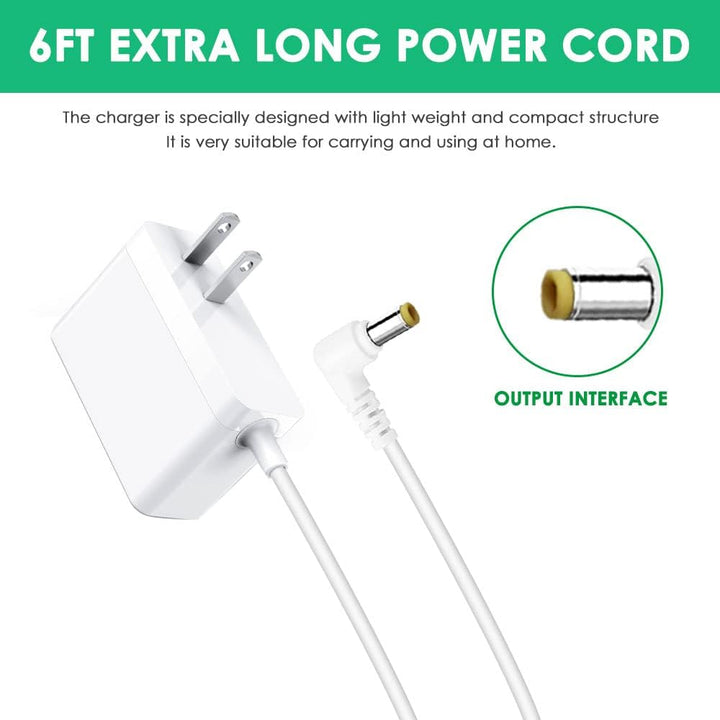 Replacement Charger Compatible with Vtech DM221 DM221-2 DM223 DM251 Parent and Baby Units, Charging Cord for DM111 DM112 DM222 DM271 Parent Unit Sound Audio Baby Monitor Power Cord