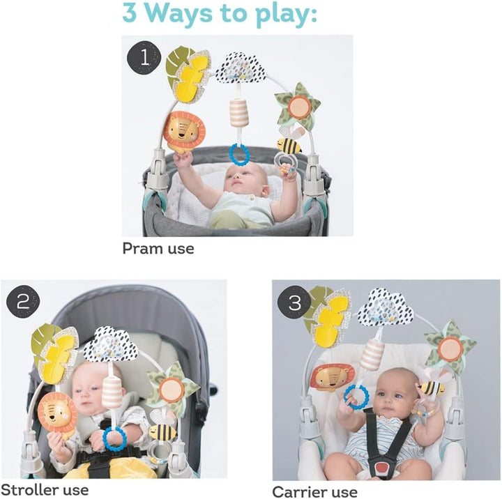 Savannah Adventures Arch | Activity Arch with Fascinating Toys, Stimulates Baby’S Senses & Motor Skills Development | Newborn & Baby Toys 3-6 Months | Use on Strollers, Bassinets, Crib