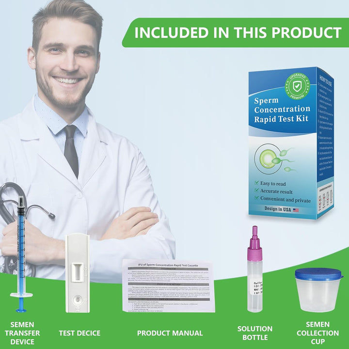 Fertility Home Test Kit for Men-Trak plus Male Fertility Testing System- Shows Normal or Low Sperm Count- Easy to Read Results-Convenient, Accurate, Private