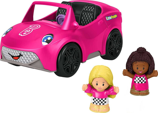Barbie Toddler Toy Car Convertible with Music Sounds & 2 Figures for Pretend Play Ages 18+ Months