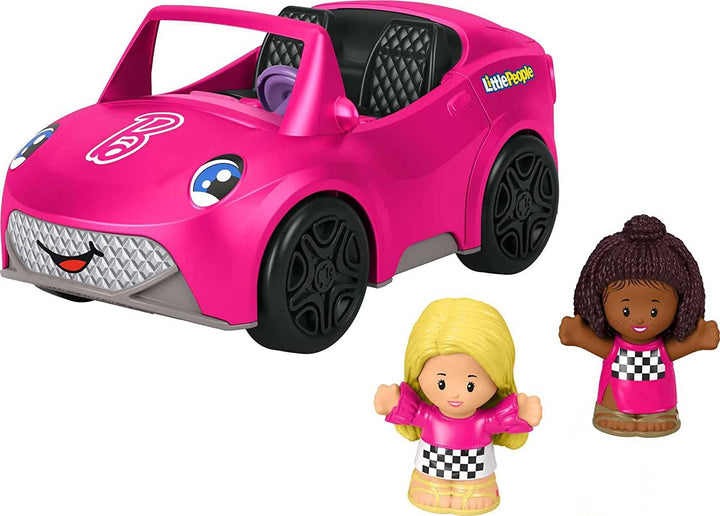 Barbie Toddler Toy Car Convertible with Music Sounds & 2 Figures for Pretend Play Ages 18+ Months
