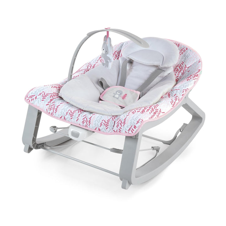 Keep Cozy 3-In-1 Grow with Me Vibrating Baby Bouncer, Seat & Infant to Toddler Rocker, Vibrations & -Toy Bar, 0-30 Months up to 40 Lbs (Weaver)