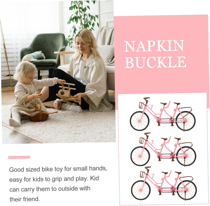 Two-Seater Bicycle Practical Bike Adornment Cycle Model Sculpture Art Ornaments Bike Plaything Desktop