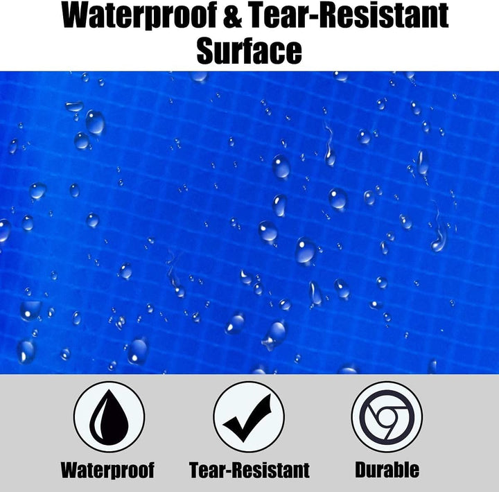 Trampoline Replacement Pad Safety Spring Cover, No Holes for Pole, Universal Fits for 10Ft 12Ft 14Ft Frames, Waterproof Trampoline Accessories Spring Pad