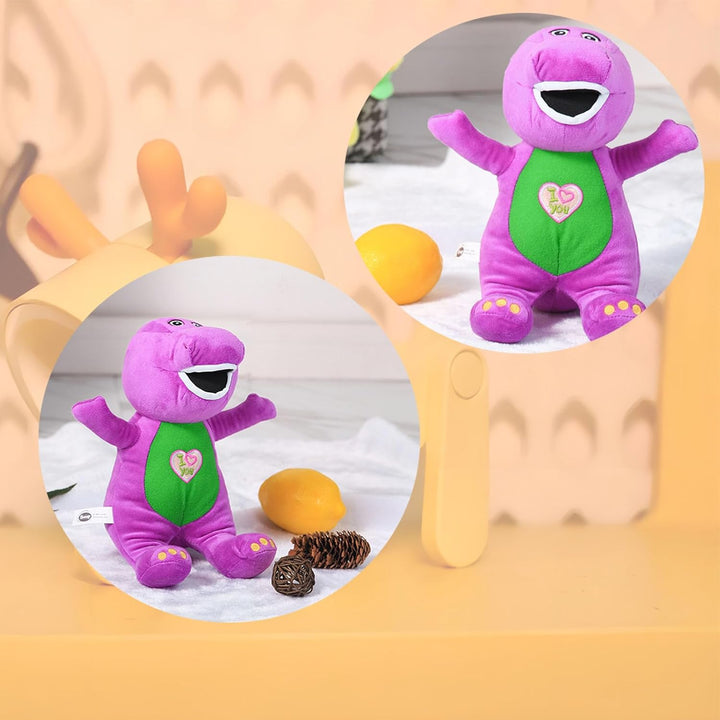 Barney Toys Singing Friend Barney Stuffed Animals Dinosaur Barney Singing I Love You Children'S Plush Puppet Toy （10In）