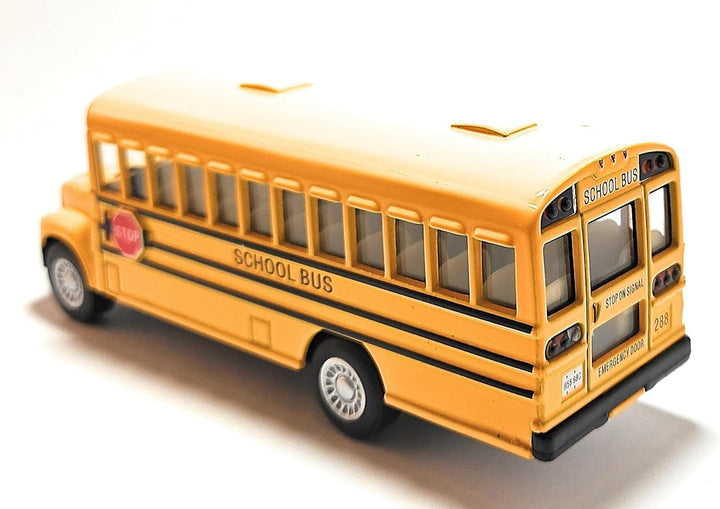 Kinsfun Yellow School Bus 5" Die Cast Metal Model Toy Car
