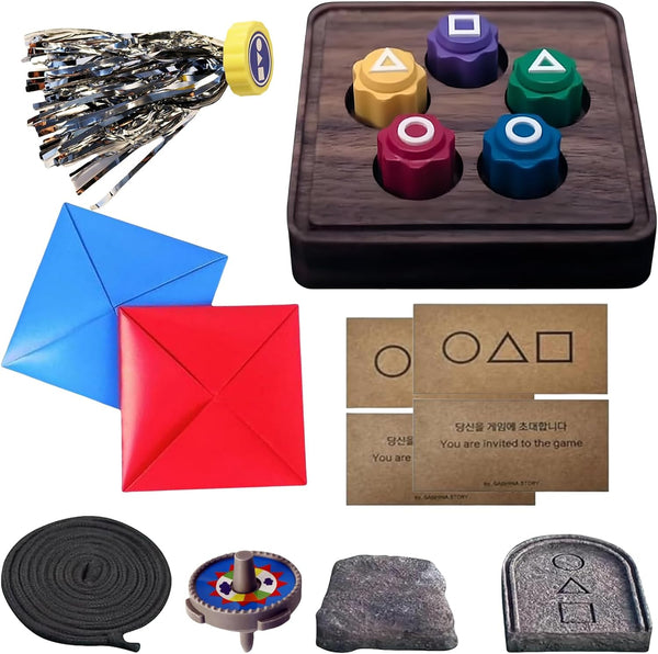 Gonggi Korean Game, Gonggi Korean Tossing Game Set (Korean Traditional Play Game) - Jebi Chagi, Gong-Gi, Biseokchigi, Paeng-Y, DDAKJI, Gongi Family Party Game (1 Set)