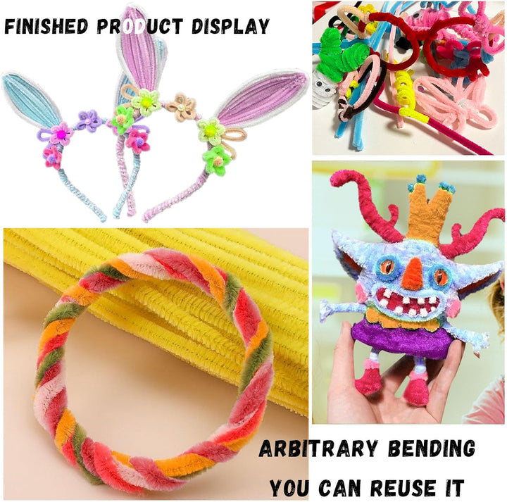Pipe Cleaners Craft Bulk,Kids Toys & Games Gifts,200Pcs Arts Crafts,Chenille Stems Art Supplies for Projects Creative DIY Room Decor,Christmas Decorations,Juegos Para Niños Fidget Toys for Ages 5-7