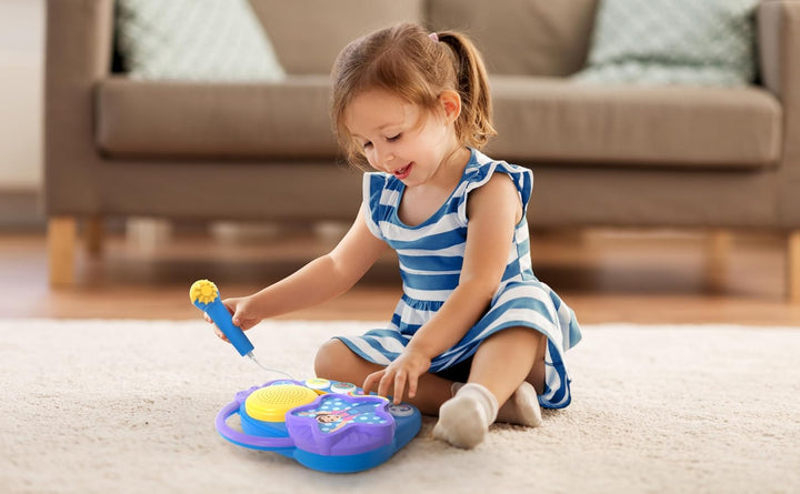 Ms Rachel Karaoke Microphone with Boombox for Fans of Toddler Toys, Kids Karaoke Machine with Built in Music