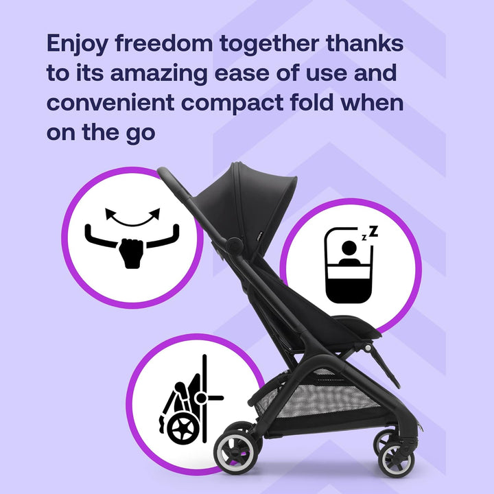 Butterfly Bumper Bar, Safe Baby Buggy Armrest for Butterfly Pushchair, Adjustable, Easy to Clean, Minimalistic and Sustainable Design, Grip Handle Bar for Growing Child, Black
