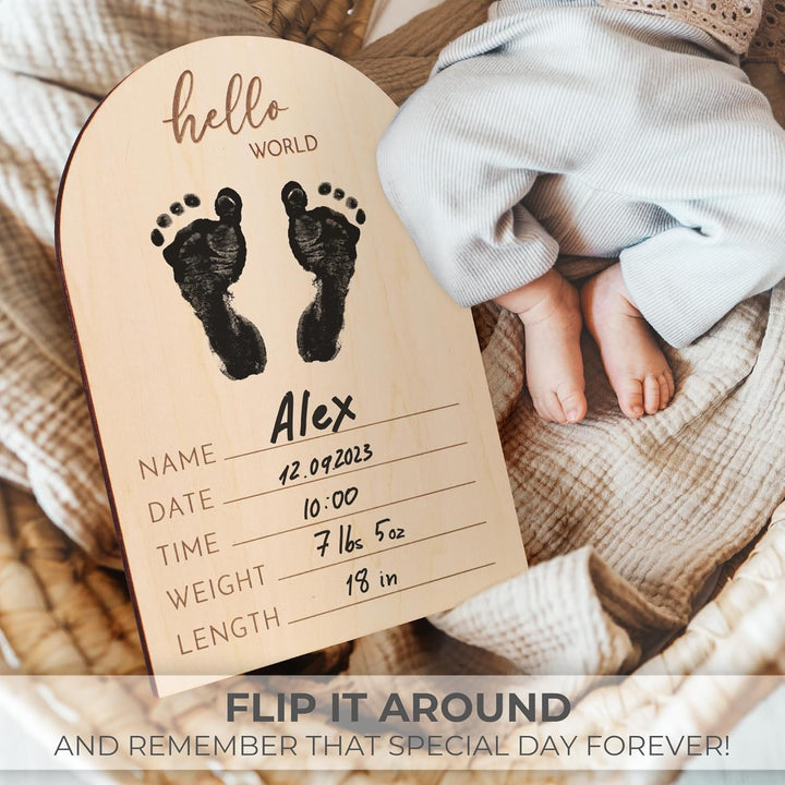 Cute Wooden Ultrasound Picture Frame - Beautiful Double Sided Sign for the Announcement of Your Pregnancy or Baby'S Birth - Nursery Decor Sonogram Photo Frame & Pregnancy Gift for First Time Moms