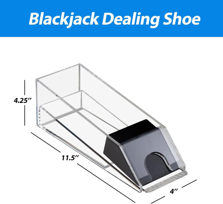 GSE Blackjack Game Combo Set with Blackjack Layout Felt, 6-Deck Automatic Card Shuffler, 6-Deck Dealer Shoe and Discard Holder Tray, 5 Cut Cards. - Great for Family, Casino Game Night