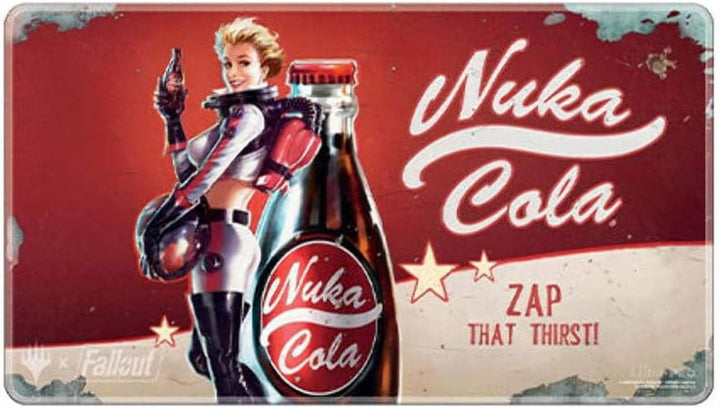 - Fallout Holofoil Playmat - Nuka Cola Pinup - for Magic: the Gathering, Limited Edition Collectible Trading Tabletop Gaming Essentials Accessory Supplies