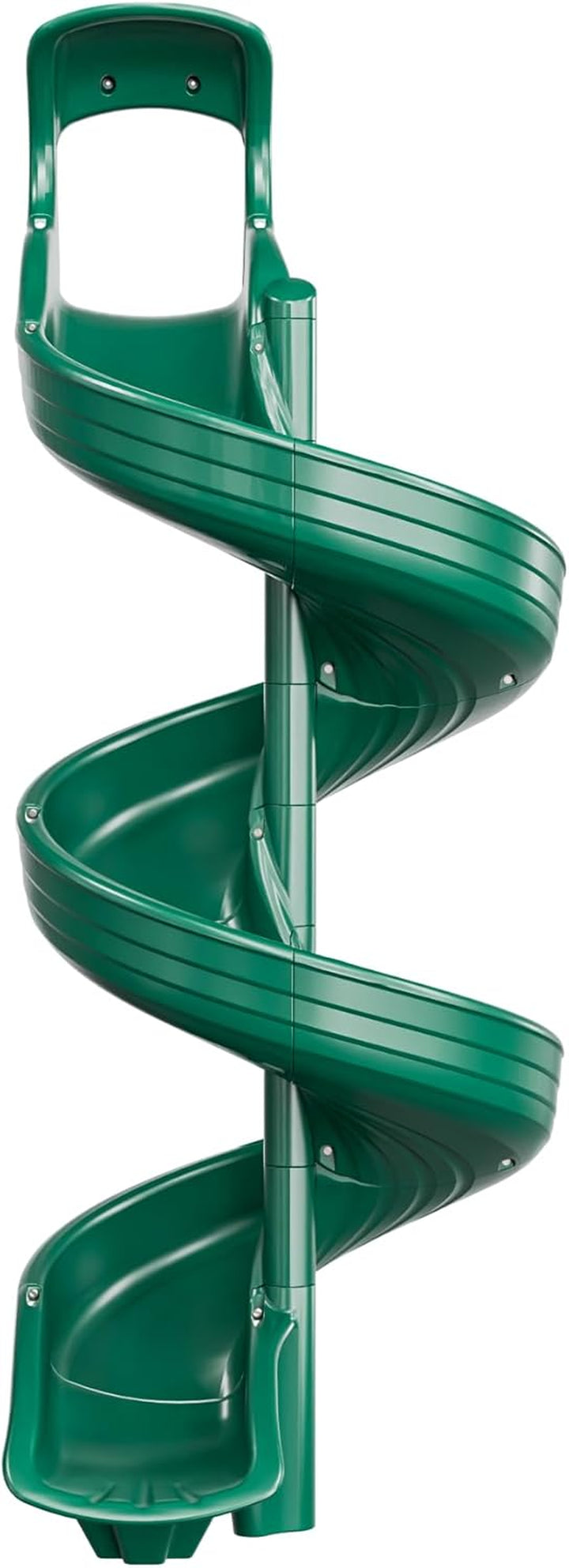 Playground Slide for Kids - Big Spiral Outdoor Slide Attachment for Treehouse or Deck - Plastic Playset Slide for Playground or Backyard with Open Twisty Design - Exit Right - 5 Ft - Gray