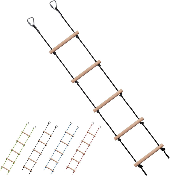 Kids Climbing Rope Ladder, Hanging Ladder for Swing Accessories (2 Hooks)