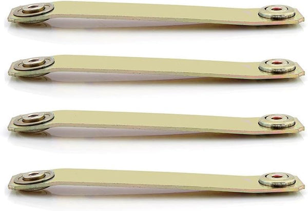 S/4 Glider Bearing Arm Brackets - 4 Pack, Gold, Modern Style, Glider Bracket Arms, Outdoor Use, Stainless Steel Plating, Steel, Adjustable