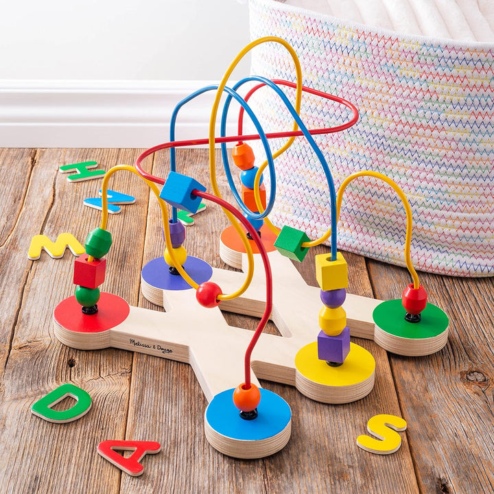 Classic Bead Maze - Wooden Educational Toy Wooden Bead Maze Toy for Toddlers Ages 3+