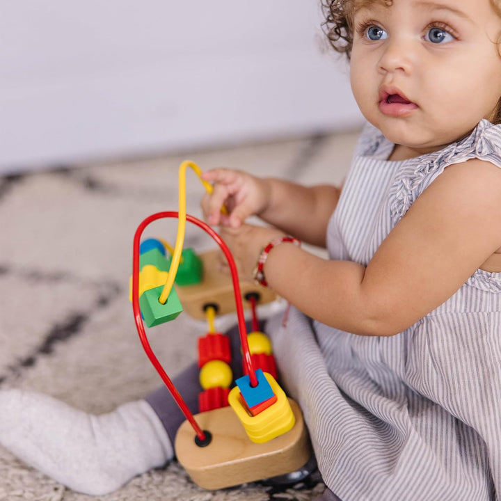 First Bead Maze - Wooden Educational Toy for Floor, High Chair, or Table Infant Maze Toy, Bead Maze Toys for Toddlers and Babies