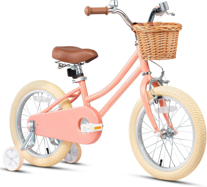 Girls Bike with Basket for 2-12 Years Old Kids, 12 14 16 18 20 Inch Bicycle with Bell Training Wheels, Multiple Colors