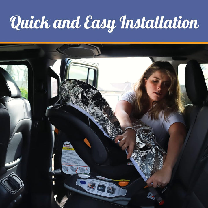 Car Seat Sun Shade Cover - Keep Your Baby'S Carseat at a Cooler Temperature - Covers and Blocks Out Heat & Sun - Protection from UV Sunlight -