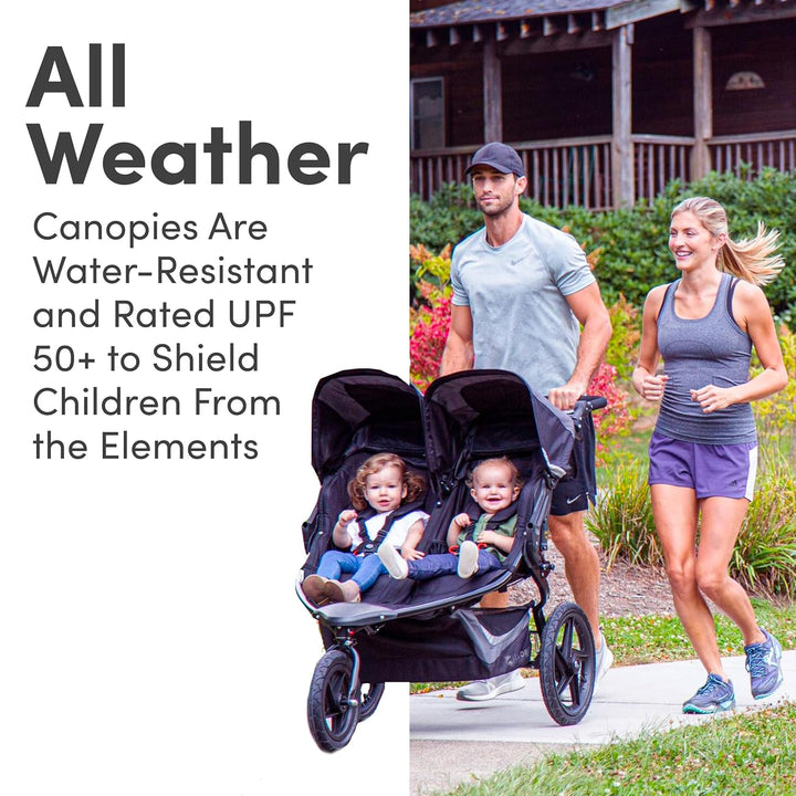 Revolution Flex 3.0 Duallie Double Jogging Stroller, Graphite Black