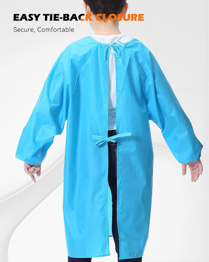 Kids Art Smock, Waterproof Apron with Pocket for Children, Artist Painting Aprons Smocks with Long Sleeve