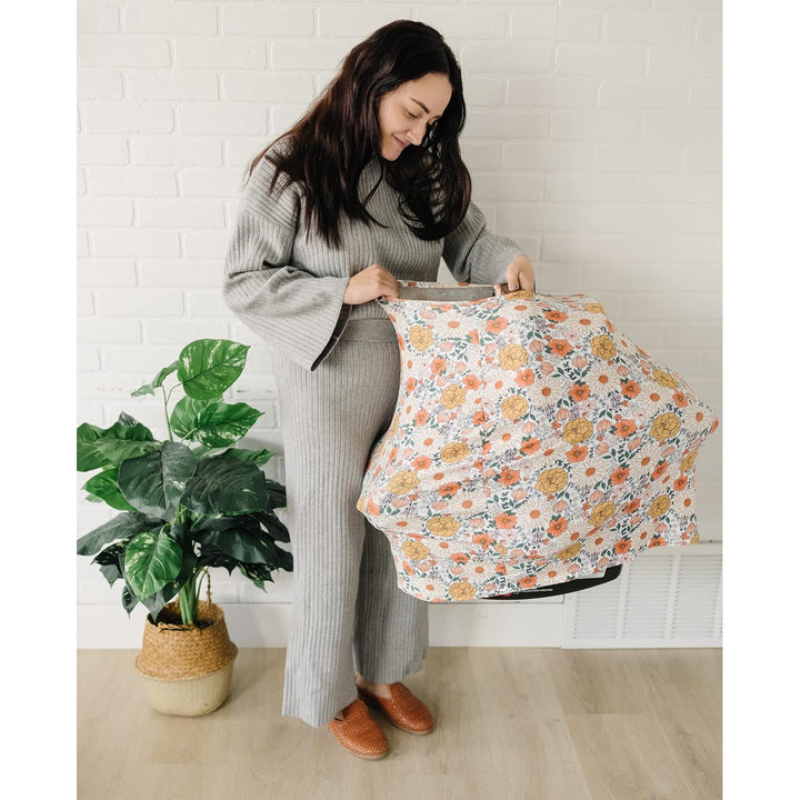 Baby Car Seat Covers- Multi-Use Carseat Canopy for Babies, Stretchy Infant Carseat Cover Boy, Shower Gifts for Unisex Boys and Girls