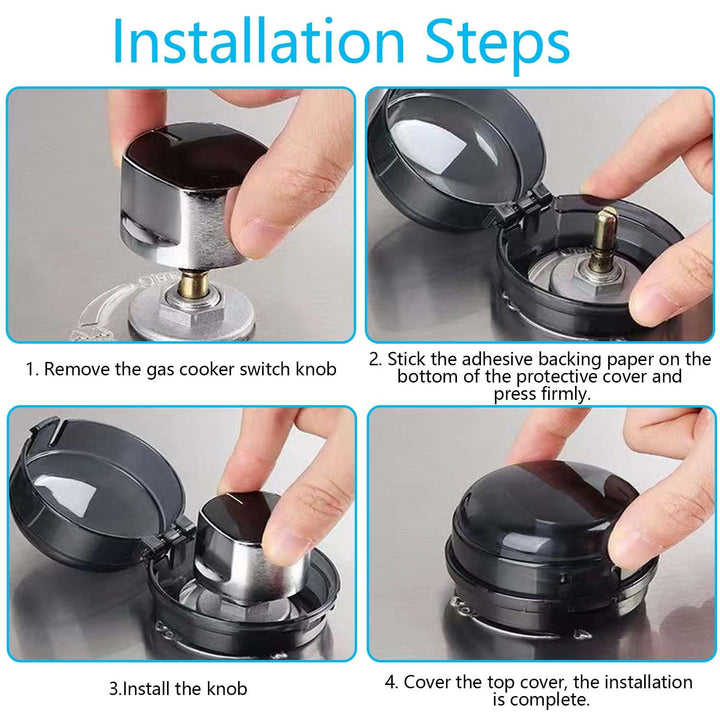 Gas Stove Knob Safety Covers: 6Pcs Child Proof Stove Covers, Non-Universal Baby Proof Oven Knobs Locks for Only Height under 1.65"