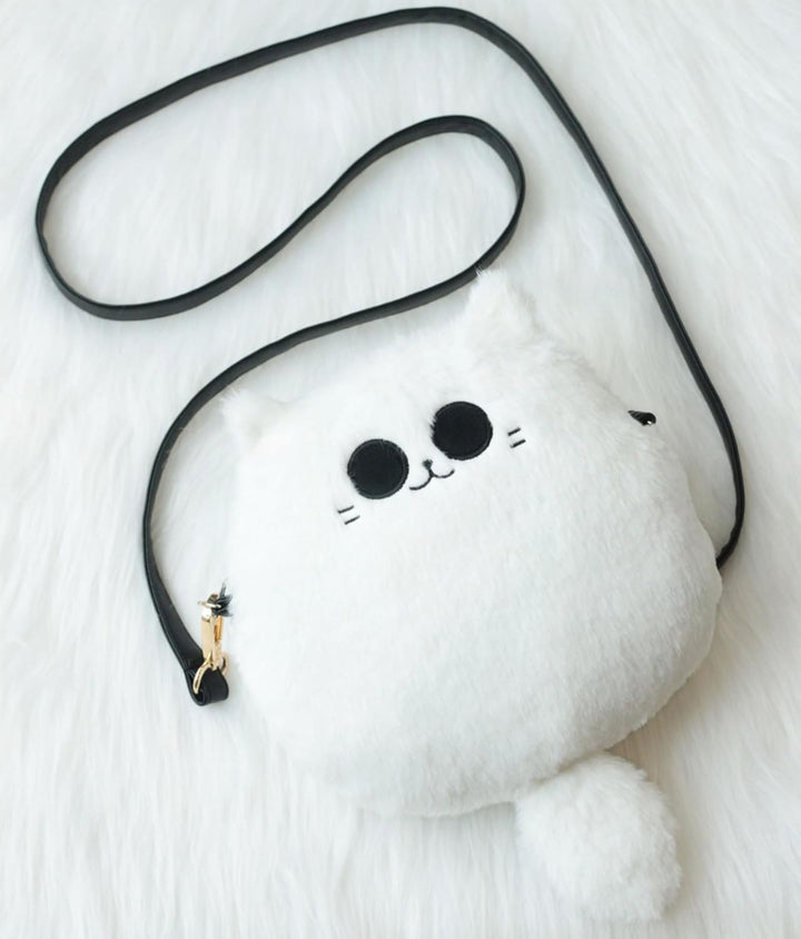 8Inch/20Cm Gojocat Plush Bag - Anime Crossbody Plush Purse Stuffed Animal Cat Shoulder Bag Collectible Gift for Anime Fans