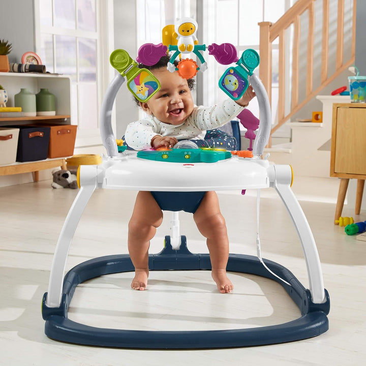 Baby Jumperoo Baby Bouncer and Activity Center with Lights and Sounds, Astro Kitty Spacesaver