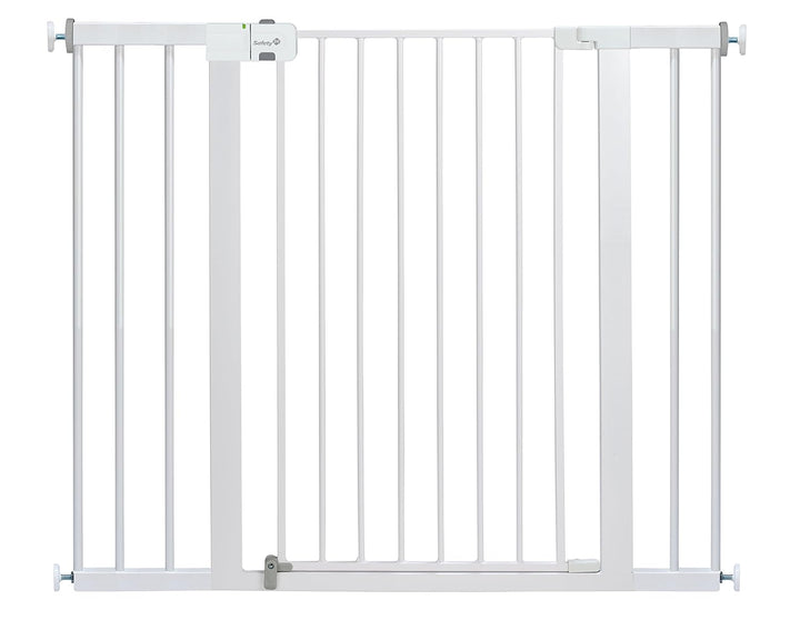 Easy Install Walk Thru Baby Gate for Doorways, Gate with Door, Dog Gates, Fits 29"-38", Easy Install 28" Tall, White