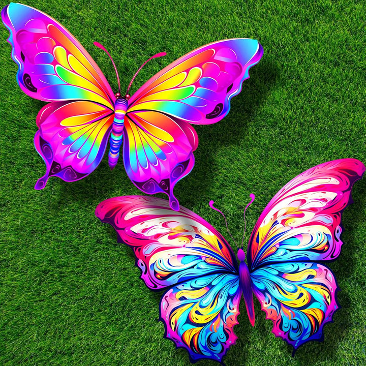 2 Pack Butterfly Kite,For Kids and Adults,Easy to Fly,Excellent Fabric and Structure Design,The Pictures Are Beautiful in High Definition,Suitable for Beginners(31X22)