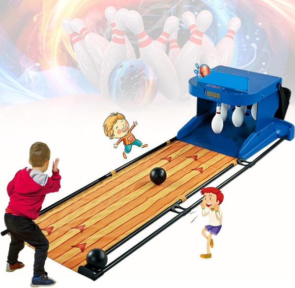 Bowling Alley Arcade Game, Indoor Bowling Ball Sports Game Console with LED Scoreboard with Automatic Reset, Lighting & Simulation Sound - Fun for Children and Adults,2M/6Ft