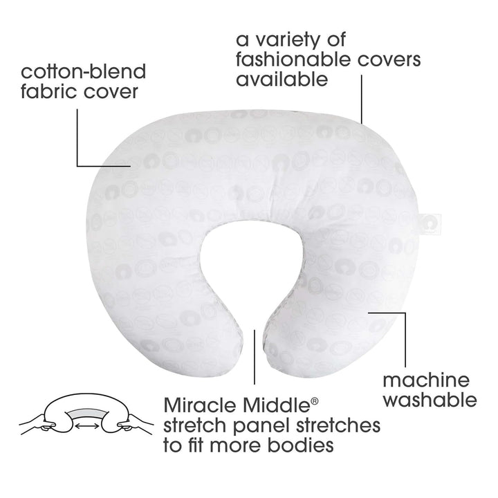 Bare Naked Original Nursing Pillow, Pillow Only, Cover Sold Separately, Ergonomic Nursing Essentials for Breastfeeding and Bottle Feeding, with Firm Fiber Fill