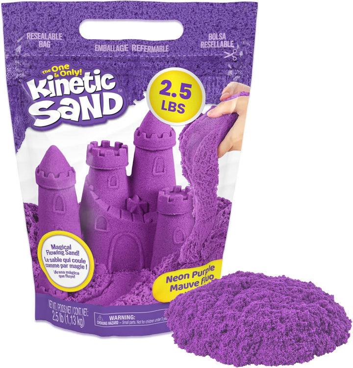 , 2.5Lbs Blue Play Sand, Moldable Sensory Toys for Kids, Resealable Bag (Packaging May Vary), for Ages 3 and Up