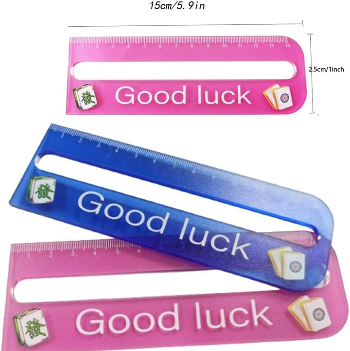 4Pcs Mahjong Line Finder,Clear Acrylic Mahjong Card Line Guide Ruler,Mahjong Rules Helper Quick Reader,Mahjong Accessories Gifts for Mahjong Lovers Playing Game