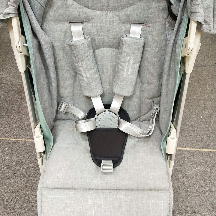 Baby Stroller Seatbelt Crotch Cushion Black 2 Piece, Universal Pram Belt Pads for Newborns Infants Kids, Pushchair Seat Belt Crotch Covers