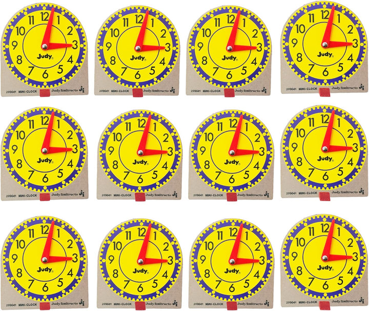 13" X 12" Judy Clock, Time-Telling Teaching Clock for Kids, Classroom Clock for Teaching Time, Analog Clock, Teaching Clock for Classroom or Home School, Kindergarten to 3Rd Grade