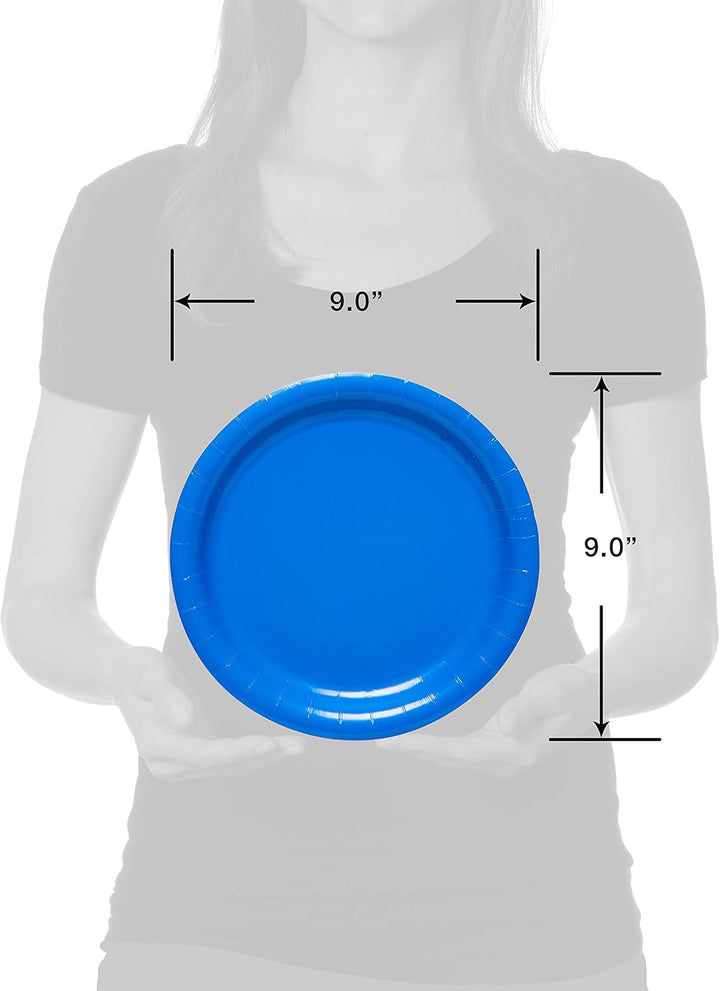 50-Count 9 In. X 9 In. Rainbow Paper Dinner Plates
