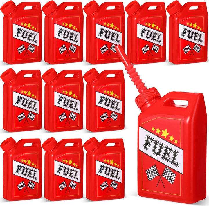 12 Pack Race Car Fuel Can Cups Set 11 Oz Car Fuel Can Drinking Cups with Straw Racing Car Theme Birthday Party Favor for Kids Racing Car Theme Birthday Party Baby Shower Supplies