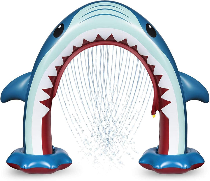 Giant Shark Sprinkler Kids Inflatable Water Toy Summer Outdoor Play Sprinkler