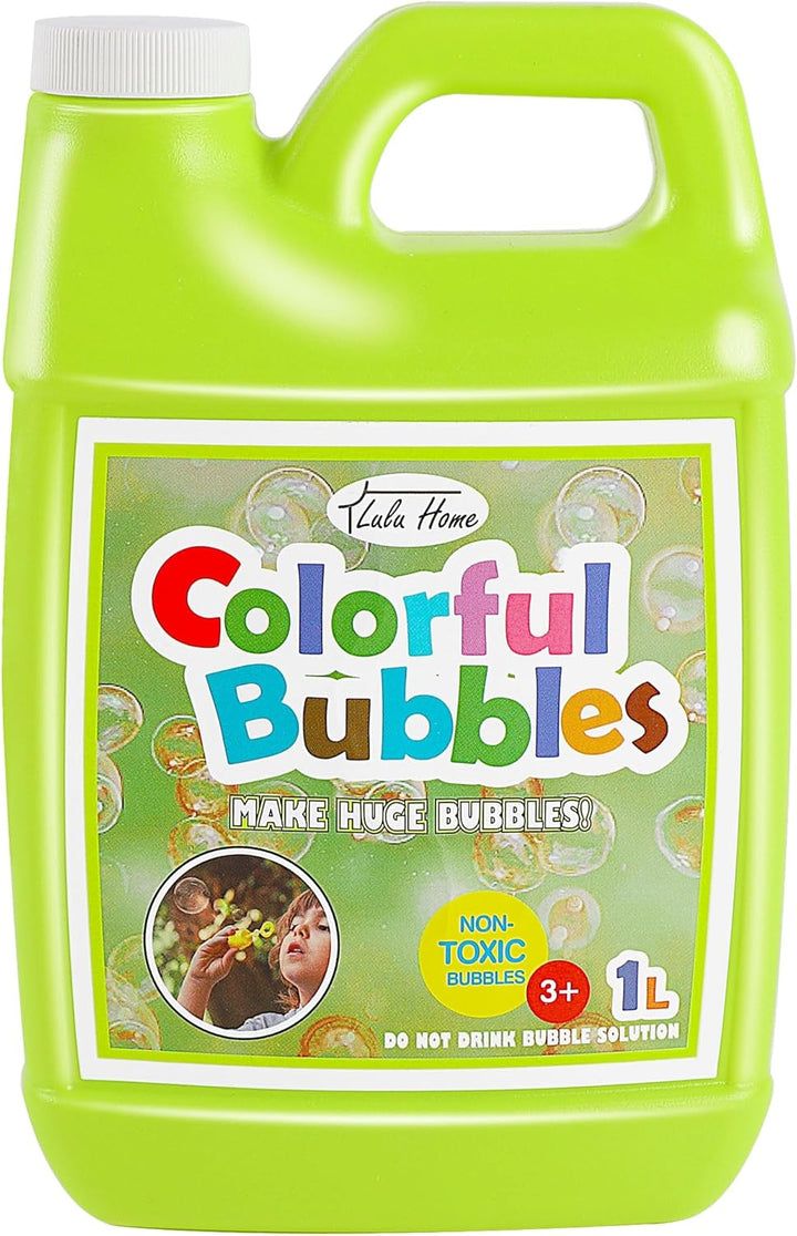 Concentrated Bubble Solution, 1 L/ 33.8 OZ Refill for Bubble Machines, Giant Wands, and Blowers - up to 2.5 Gallons for Kids' Birthday Parties