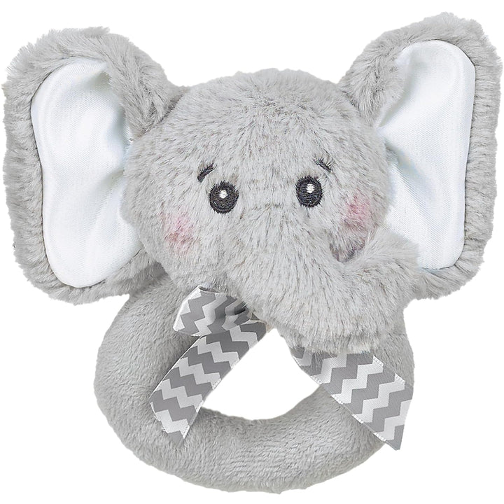 Bearington Baby Touchdown, 5.5 Inch Plush Stuffed Baby Football Soft Ring Rattle - Newborn Toys - Soft Rattle