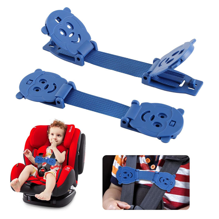 Anti Escape Buckle Lock Clip Baby Harness Chest Clip, Baby Safety Strap Prevent Children/Kids(Under 1.5 Years Old) Taking Their Arms Out of High Chairs/Strollers/Baby Reins(2 Pack)