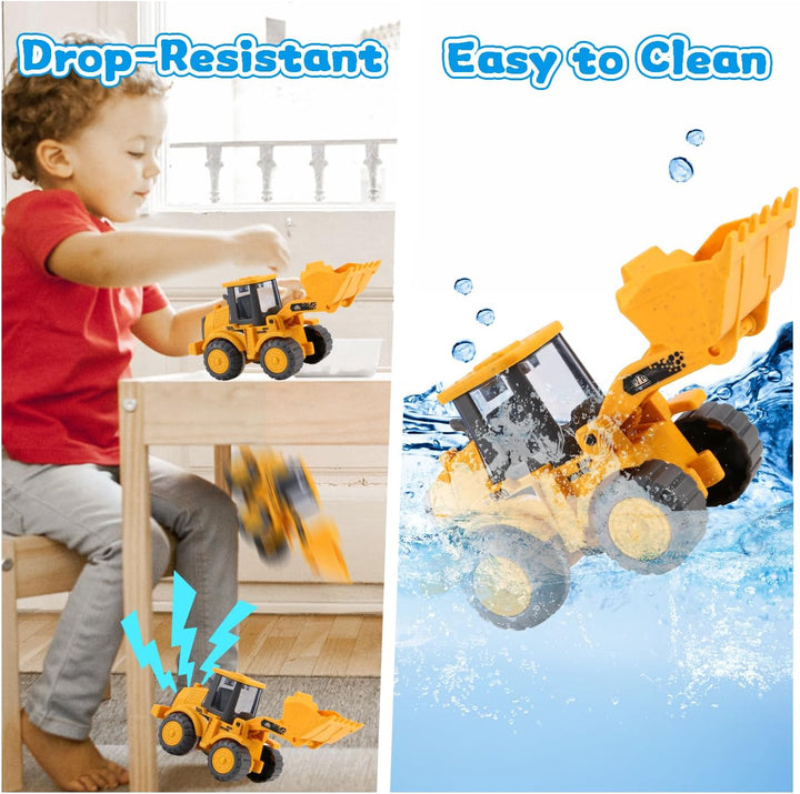 Toddler Toys for Ages 2-4, Kids Toys for 1 2 3 Year Old Boy Girls,Dump Truck Cement Mixer Excavator Toy Cars Set, BPA Free, Phthalates Free, PVC, Outdoor Toddler Boy Toys Birthday