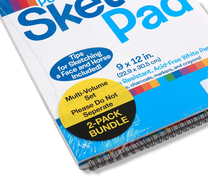Sketch Pad (9 X 12 Inches) - 50 Sheets, 2-Pack - FSC Certified
