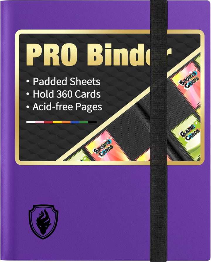 Heavy Duty Card Binder,  9 Pocket Trading Card Binder Holds 360 Cards, Sleek Side-Loading Card Album, Sturdy Card Collection Folder for TCG, MTG, Yugioh, Other Game Cards, Sport Cards, Black